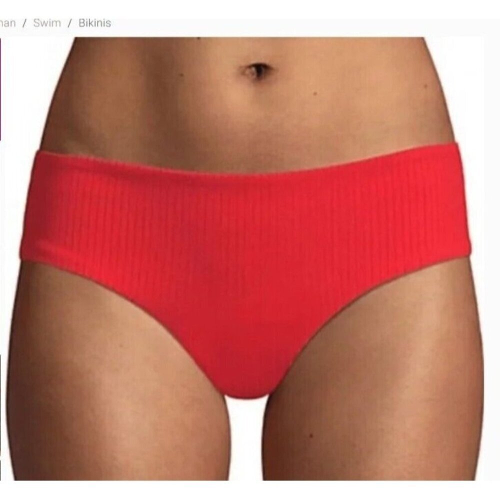 Mara Hoffman Women's‎ M Nora Red Hipster Swim Bottom NWT UPF 50+